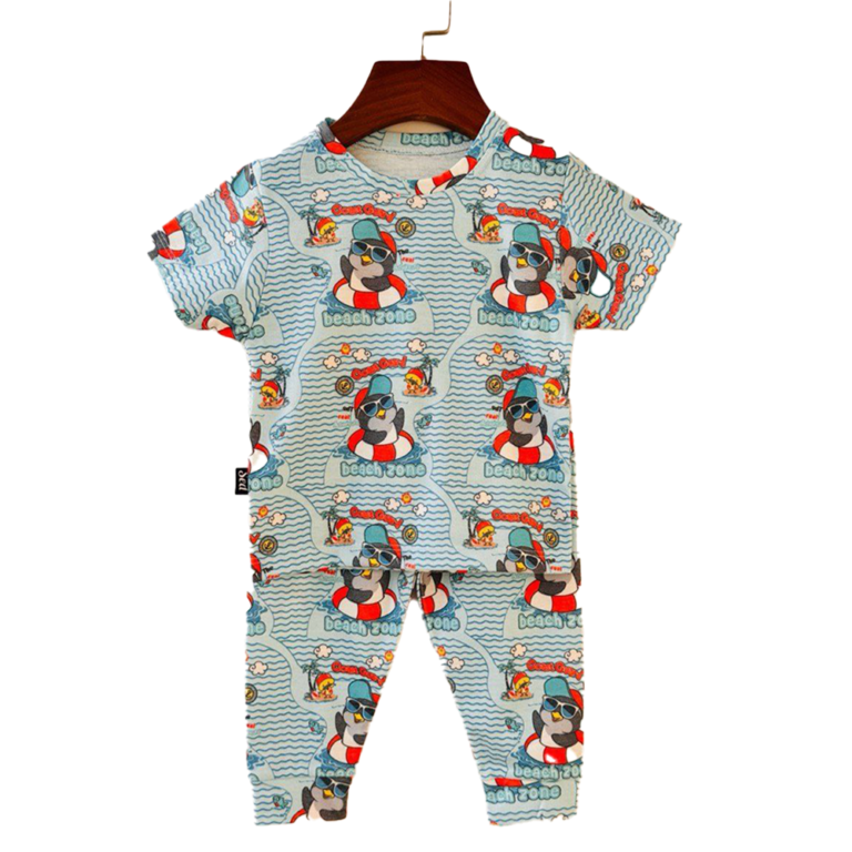 تیشرت و شلوار راحتی بچگانه طرح پنگوئن