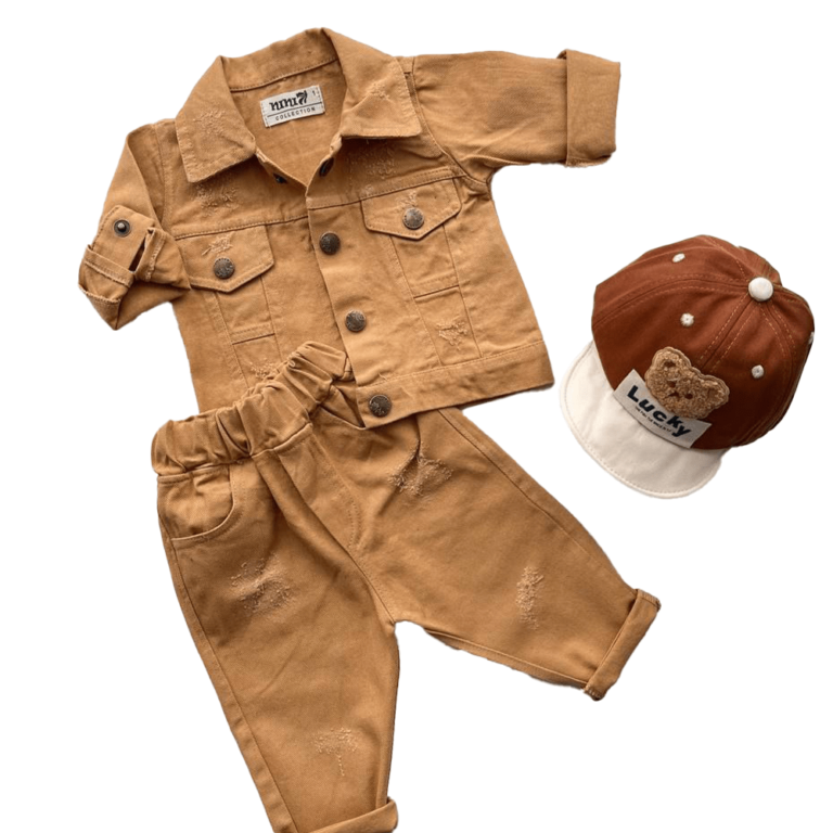 کت و شلوار کتان بچگانه